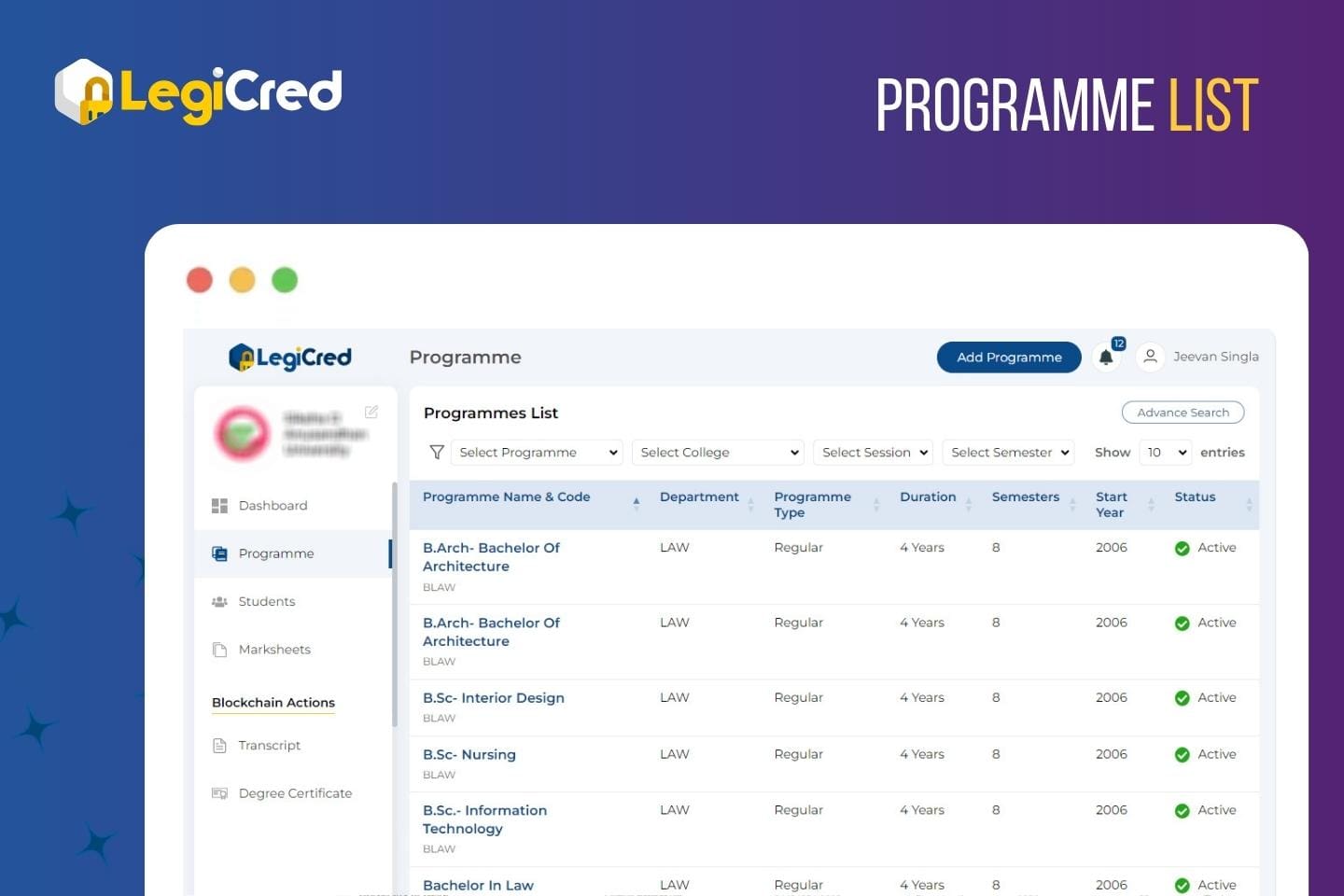 program creation